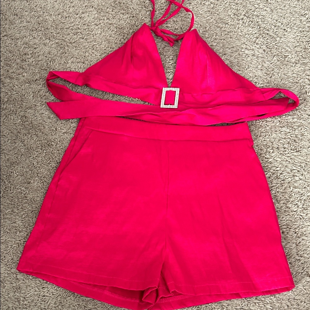 SHEIN Women's High Waist Fuchsia Shorts